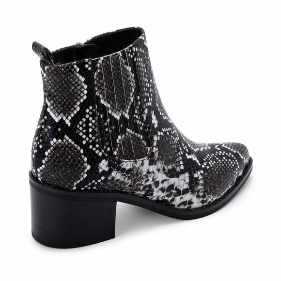 NIB Aqua College Karlie Womens Waterproof ECO LEATHER Booties Brown Snake  7M - Picture 3 of 10